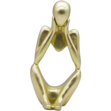 The Thinker Statue, Resin Thinker Abstract Sculpture Statue Modern Character Figurines Home Decor Office Desk Ornament Birthday Gifts Gold