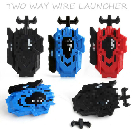 (Black)String Bey Two Way Wire Launcher Grip Starter for Kids Toy 1
