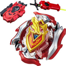 (B105) Zwarte Victory Strike God Valkyrie / Valtryek Infinite B-96 Starter met Launcher + Lr Red Launcher en zwaard