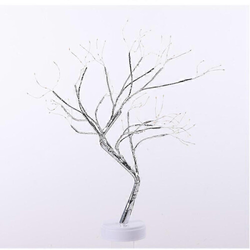 Tree Desktop Led Glowing Tree Light, Battery and Usb Touch Switch Lighting, Holiday Use, Color: Firefly + Color