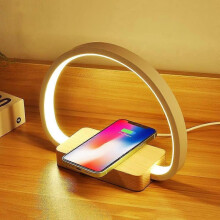Bedside Lamp Wireless Charger, Touch Table Lamp with USB Port, LED Desk Lamp with 3 Brightness Levels and Stepless Dimming