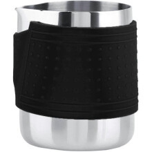 Water Coffee Cup, Stainless Steel Coffee Cup Frothing Milk Heat Proof Latte Pitcher Jug (Black)