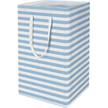 Laundry Hamper, 75L Large Collapsible Tall Laundry Basket with Handles, Water Resistant Freestanding Clothes Hamper,24.4" (H), Blue