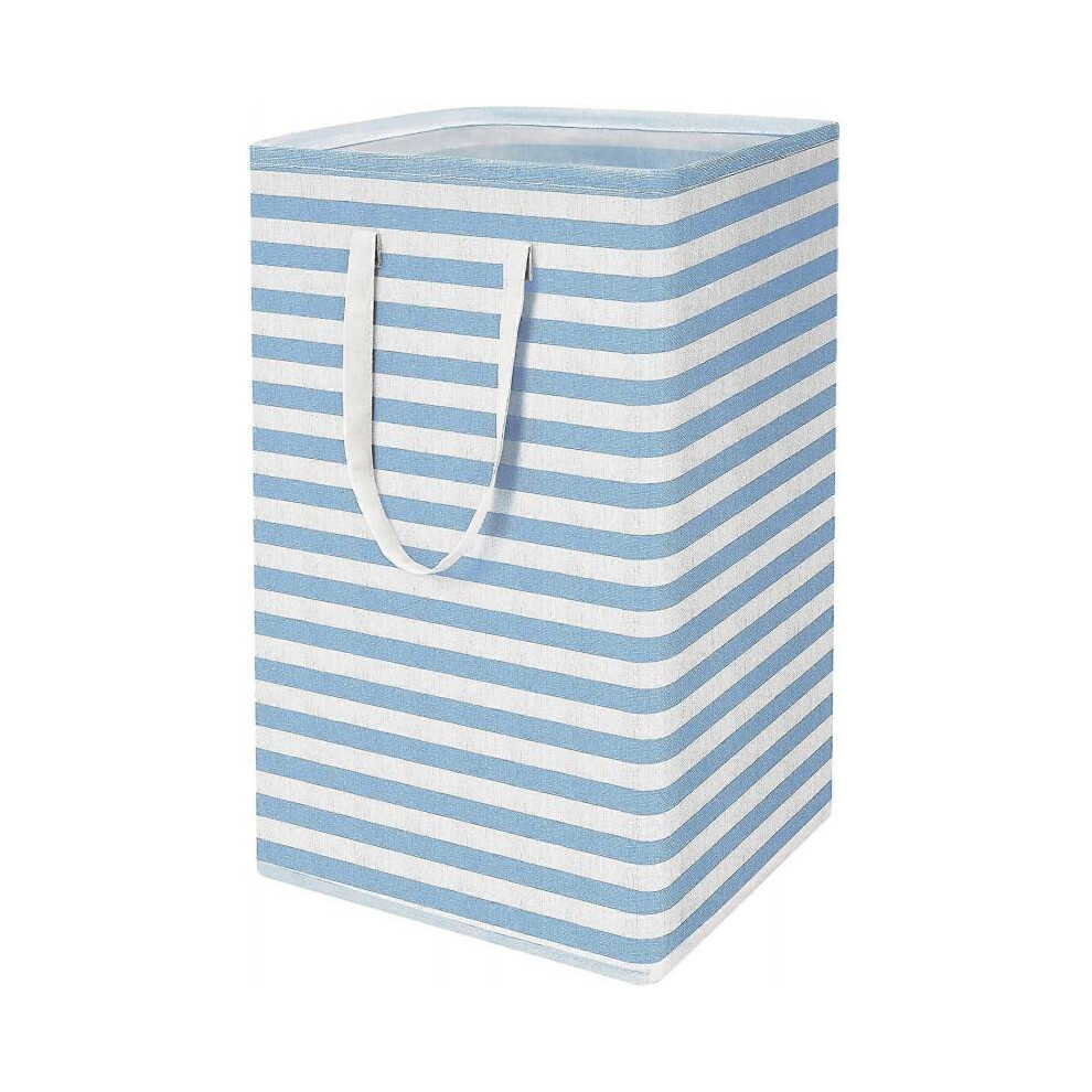 Panier à linge 75L, grand panier à linge pliable avec poignées, résistant à l'eau, 24.4" (H), bleu
