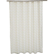 Fabric Shower Curtain - 72 x 72 Inch, Natural Herringbone for bathroom