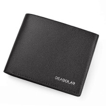 Leather Wallet, Multi-Function Wallet, Large Capacity, Multiple Card Slots, Perfect Father's Day Gift, Size: 12 * 10cm, Color: Black