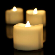 12pcs Flameless Led Electronic Candle Light Tealight, Soft Flashing, Long Battery Life, Warm White Light, Very Suitable for Wedding, Birthday and Holi