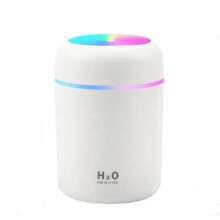 Mini Humidifier with Usb Humidifier, Used In Bedroom, Children's Room, Colorful and Cool Night Light, Automatic Shutdown (White)