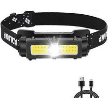 Powerful 1000 Lumens Headlamp, Rechargeable LED Headlamp with Red White Light and Detachable Magnet 7 Modes Head Torch [Energy Class A+++]