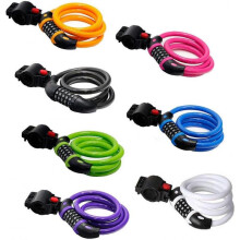 Bike Lock High Security 5 Digit Resettable Combination Coiling Cable Lock Best for Bicycle Outdoors, 1.2mx12mm green