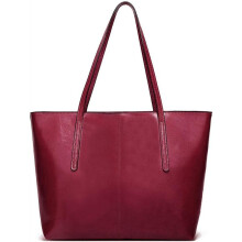 Handbag Women's Bag Pu Leather Shoulder Bag Shopper Shopping Bag Shoulder Bag Elegant Large for Everyday Office School Trip Shoppingred Wine