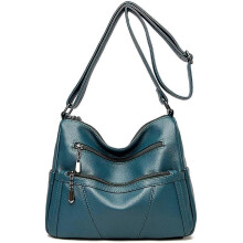 Crossbody Bag for Womens Soft Leather Shoulder Handbag Multi Pockets Ladies Crossbody Purse with Adjustable Shoulder Strap,blue