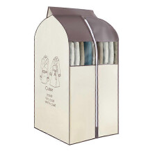 Hanging Garment Bag Garment Bag Organizer Storage with Clear Pvc Windows Garment Rack Cover DustproofBeige 60*48*100