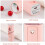 2 Pcs Winter Portable Mini Face Mist Handy Sprayer Face Hydration Spray with USB Rechargeable Mirror Function (Pink,White) 2