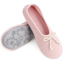 Cute Cotton Slippers Women Girls Slippers Japanese Style Slippers Indoor Warm Slippers with Bowknot for Winter Autumn SpringPink 39/40 Size