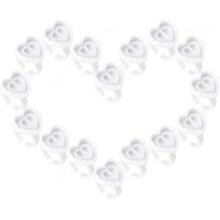 100PCS Disposable Glue Rings for Lashes Smart Glue Ring Cup,Lash Glue Rings for Eyelash Extensions (White)