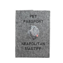 neapolský mastif - Puzdro na psí pas, puzdro na doklady, darček pre cestovateľa od značky Art-Dog