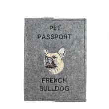 Francúzsky buldog - Puzdro na psí pas, puzdro na doklady, darček pre cestovateľa od značky Art-Dog