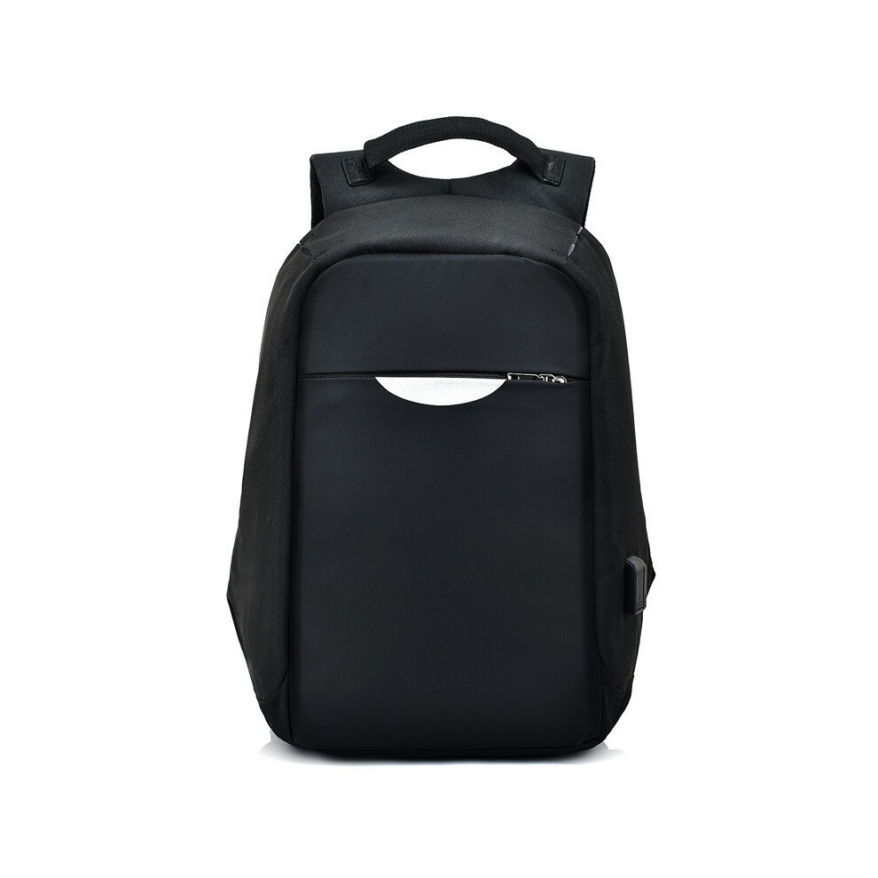 (Black)Unisex Antitheft Backpack Laptop Usb Port Charger Travel Oxford School Bags 1
