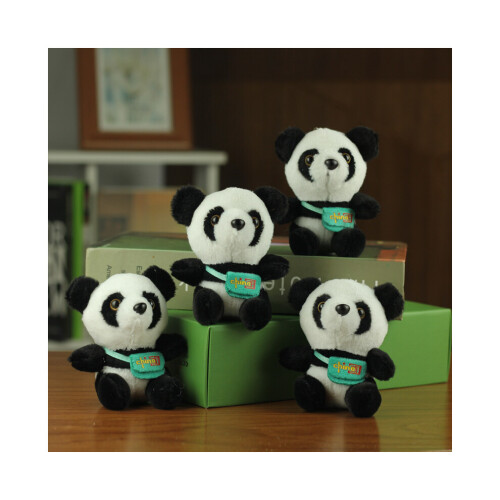 Ρεαλιστικό Ζωικό Σακίδιο Ζώου με Γεμιστά Panda με Γούρι 1