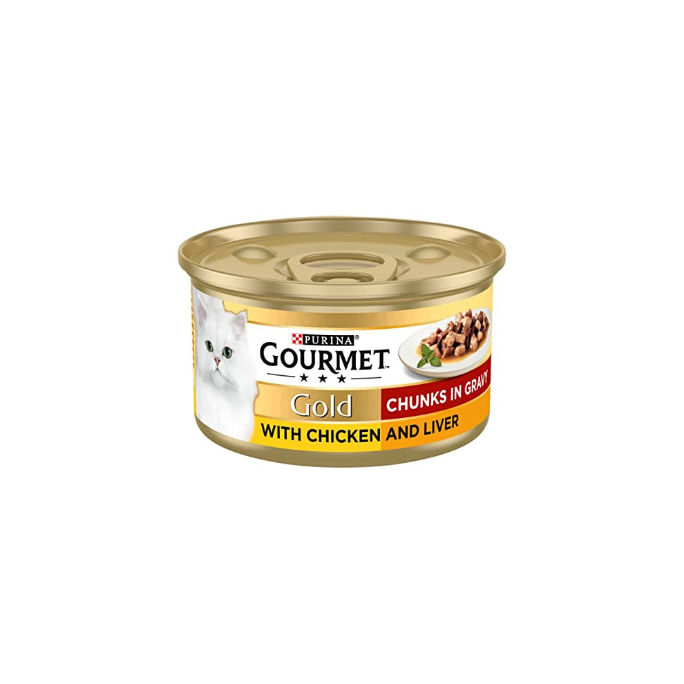 Gourmet Chicken & Liver In Gravy 12 X 85G 1020G Gold
