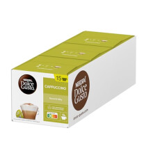 NESCAFÉ Dolce Gusto Cappuccino Coffee Pods - total of 45 Italian Classic Cappuccino Coffee Capsules - (3 Packs)