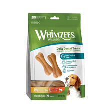 WHIMZEES Rice Bone Dental Sticks 9pk M/L - Dog Chews - Gluten-Free