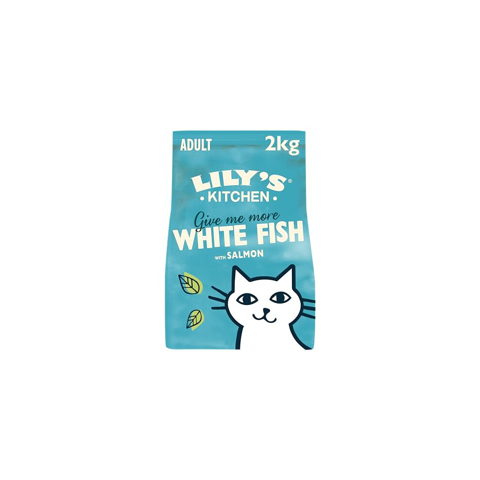Lily's Kitchen Made With Natural Ingredients Adult Dry Cat Food Fish With -Free Recipe 2Kg White/Salmon/Grain