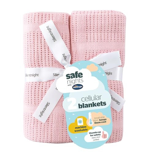 Silentnight Silentnight Baby Blanket - 2 Pack Cotton Cellular