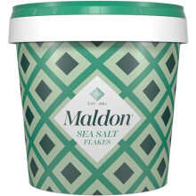 Maldon - Sea Salt Flakes, Unique Pyramid Shaped Salt Flakes, Perfect for a Wide Range of Dishes, Hand-Harvested for Four Generations, 570g Tub