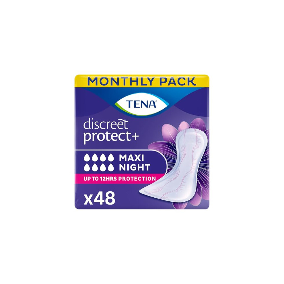 Tena Discreet Maxi Night Pads - 48 Count, Incontinence, Night Time