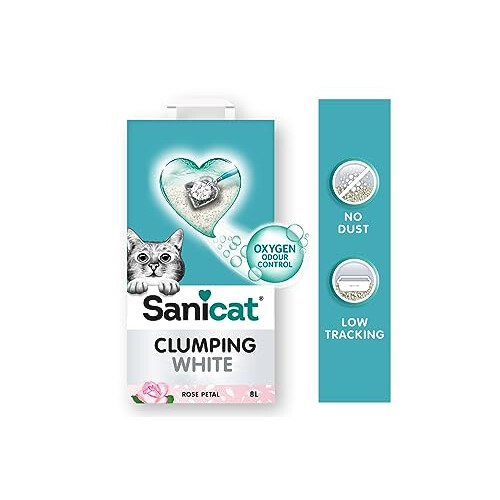 Sanicat Sanicat White Clumping Cat Litter, Rose, 8L 2