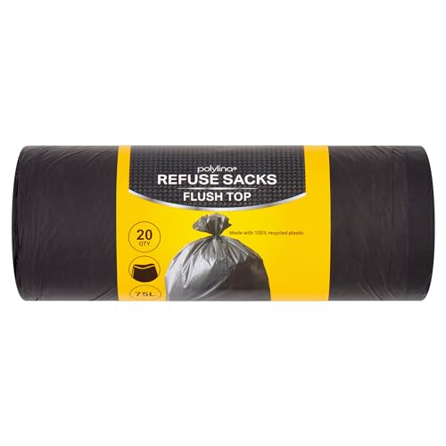 Polylina 20 Refuse Sacks Flush Top 75L