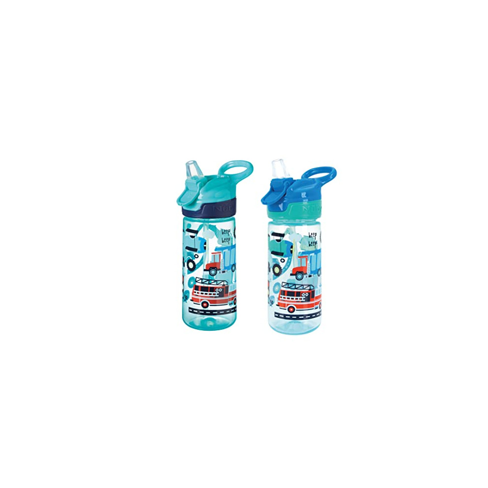 Nuby Super Quench Straw Water Bottle, 540ml, 2 Pack
