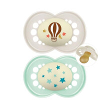 MAM Latex Original Night Soothers - 16+ Months, Steriliser Case