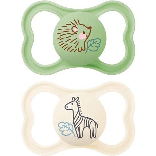 MAM MAM Air Soothers, 6+ Months, 2-Pack, Steriliser Case