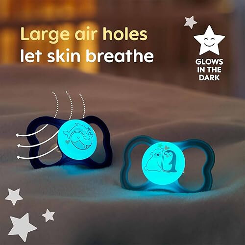MAM MAM Air Night Soothers - 16+ Months, 2 Pack, Glow in Dark 2