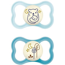MAM Air Night Soothers - 16+ Months, 2 Pack, Glow in Dark