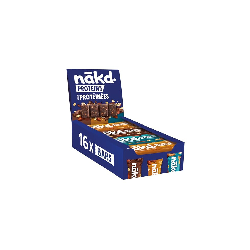 Nakd Protein Variety Pack - Protein Bars - 7G Plant-Based Protein - Natural Ingredients - No Added Sugars - Vegan - 16 X 45G