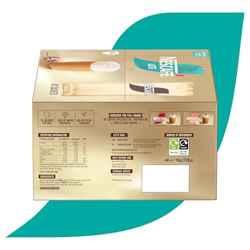 Nescafe Nescafé Latte Instant Coffee Sachets - 40 X 18G 2