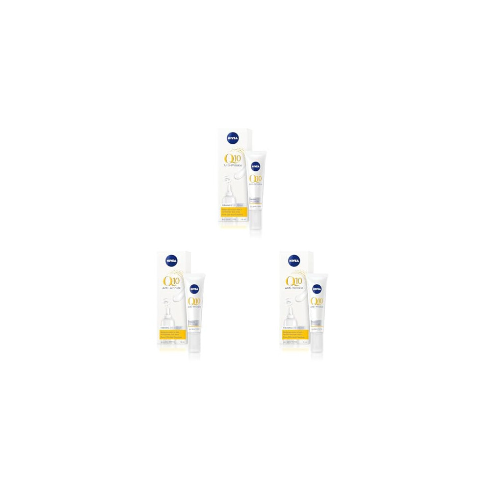 NIVEA Q10 Anti-Wrinkle Eye Cream, 15ml, 3 Pack
