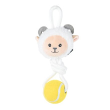 Webbox Gertrude the Goat 2-in-1 Rope & Ball Dog Toy - Plush, Tough, Squeaky & Interactive