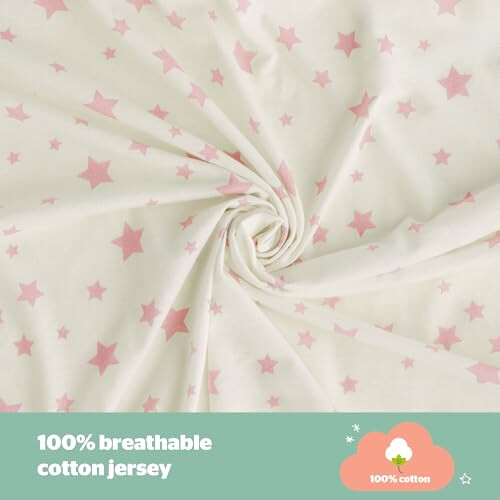 Silentnight Silentnight Safe Nights Crib Fitted Sheets, Jersey Cotton, 2-Pack 2