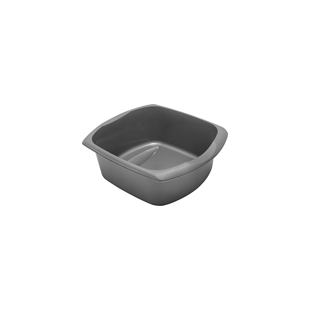 Addis Rectangular Washing Up Bowl, Metallic, Large, 9.5 Litre