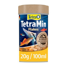 TetraMin Flakes - fish food in flake form for larger ornamental fish, balanced mixture for healthy fish and clear water, 100ml Can