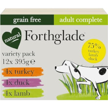 Forthglade Wet Dog Food Variety Pack, 12 x 395g, Grain Free