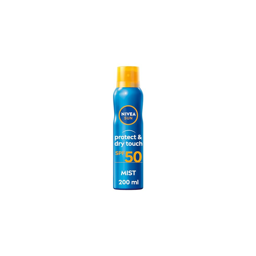 Nivea Sun Protect & Dry Mist Spf50 200Ml - Invisible, Water-Resistant, Non-Greasy Spf Spray