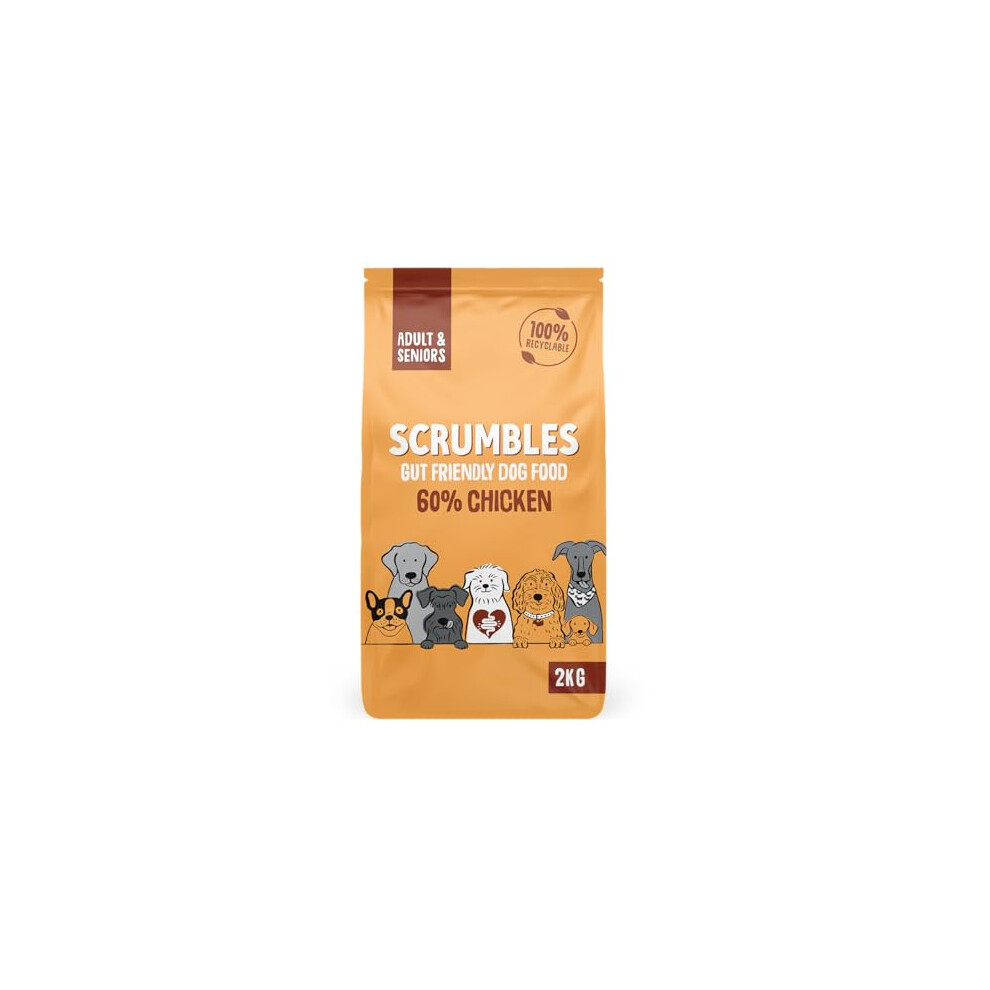 Scrumbles Dry Dog Food With Fresh Chicken, 2 Kg (Pack Of 1),Package May Vary