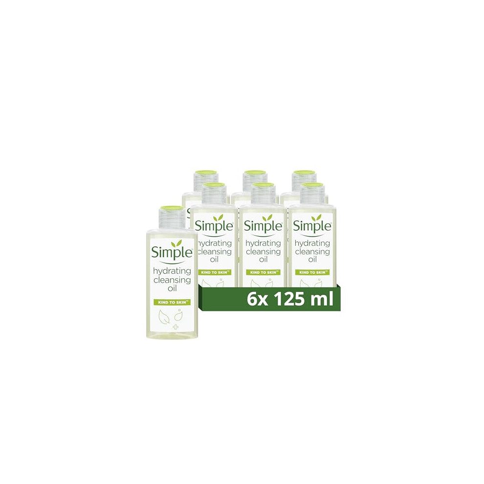 Simple Kind to Skin Hydrating Cleansing Oil cruelty-free and vegan sensitive skin cleanser 6x 125 ml