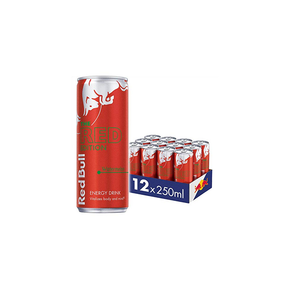 Bull Energy Drink Edition Watermelon 250 Ml X12 Red